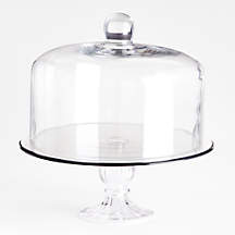 Claude Glass Cake Stand with Lid + Reviews | Crate & Barrel