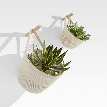 Claude Hanging Wall Planters Storage Baskets Crate And Barrel Canada