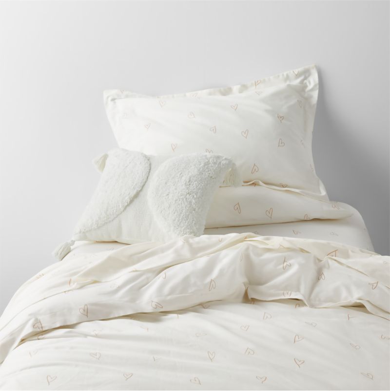 Clay Heart Organic Cotton Kids Twin Duvet Cover by Leanne Ford