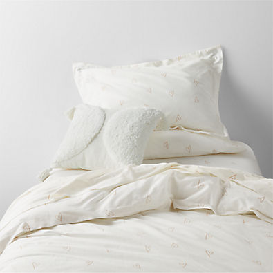 View Clay Heart Organic Cotton Kids Twin Duvet Cover by Leanne Ford details