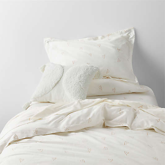 Clay Heart Organic Cotton Kids Full/Queen Duvet Cover by Leanne Ford