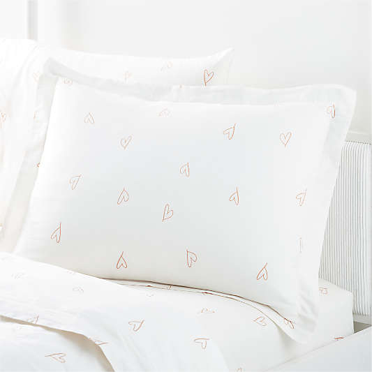 Clay Heart Organic Cotton Kids Duvet Sham by Leanne Ford