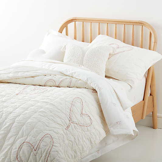 Clay Heart Organic Cotton Kids Full/Queen Duvet Cover by Leanne Ford