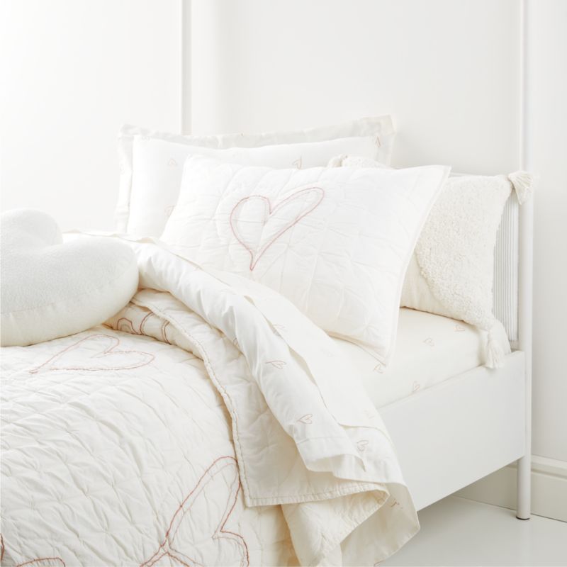 Clay Heart Organic Cotton Kids Full/Queen Duvet Cover by Leanne Ford - image 3 of 8