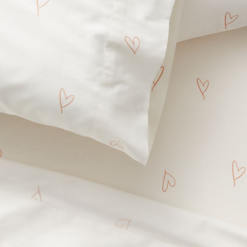 Clay Heart Organic Cotton Kids Full Sheet Set by Leanne Ford