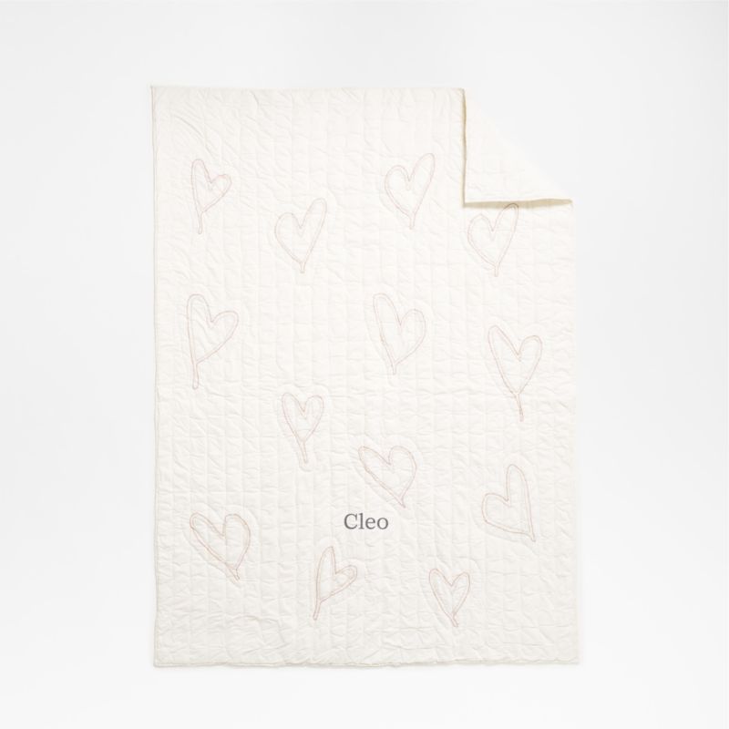 Clay Heart Organic Cotton Kids Twin Quilt by Leanne Ford