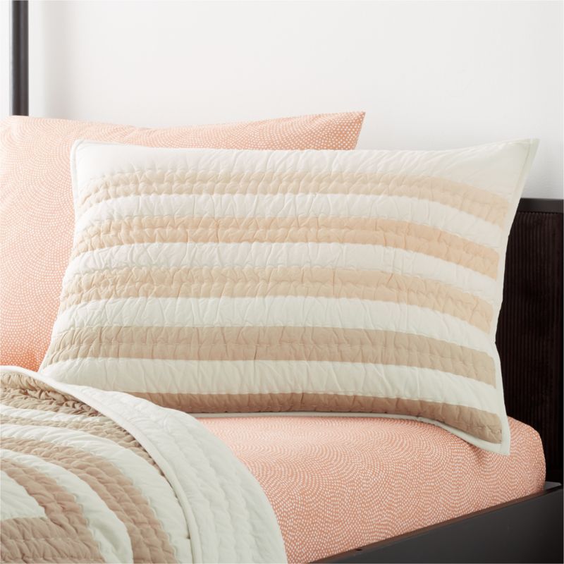 Faded Kids Organic Clay Geometric Pillow Sham by Leanne Ford