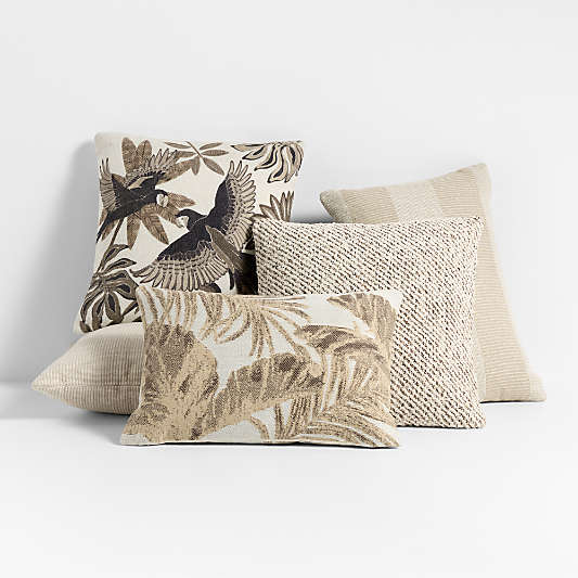Clay Taupe Outdoor Throw Pillow Arrangement
