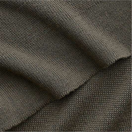 Calda Chantilly 70"x55" Burnt Green Throw Blanket