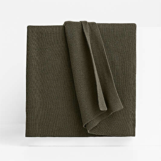 Calda Chantilly 70"x55" Burnt Green Throw Blanket