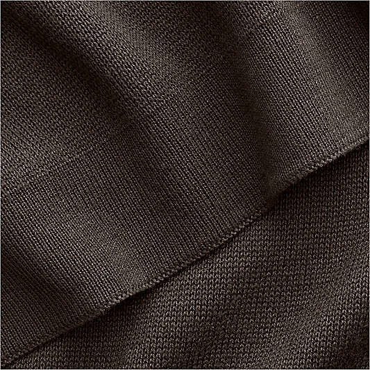 Calda Chantilly 70"x55" Deep Brown Throw Blanket