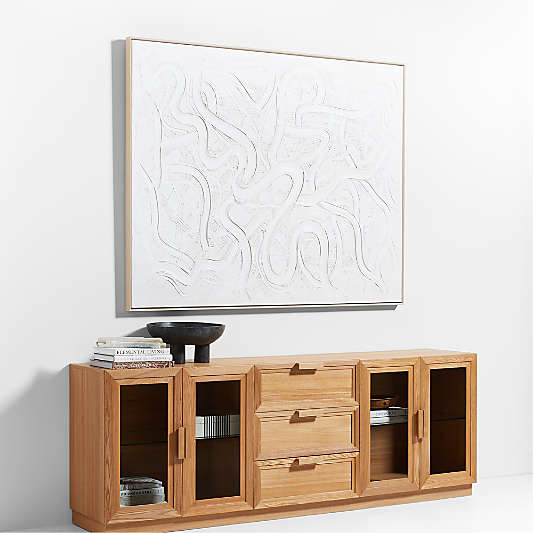 Calypso Natural Wood 90" Storage Media Console