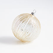 Large Gold Glittered Glass Ball Christmas Tree Ornament