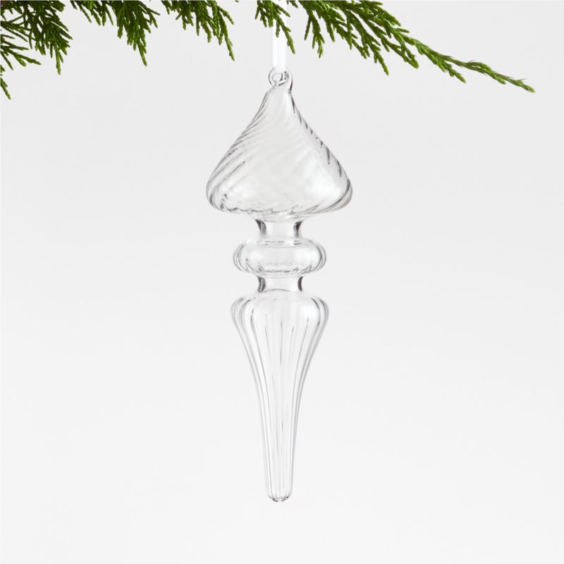 Small Glass Finial Christmas Tree Ornament - image 0 of 1