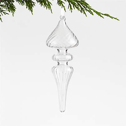 Small Glass Finial Christmas Tree Ornament