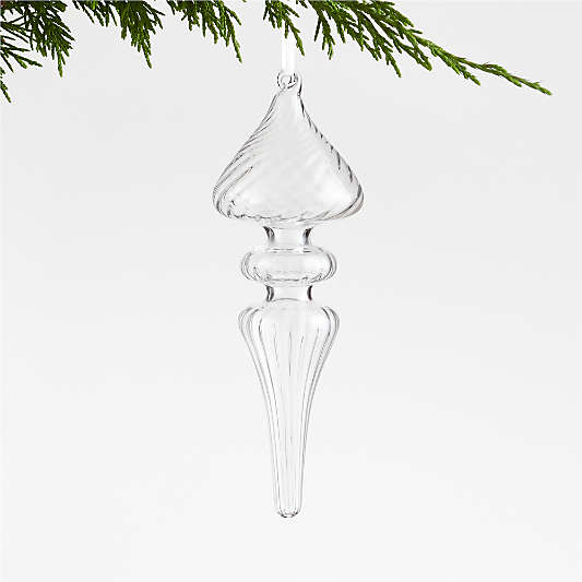 Small Glass Finial Christmas Tree Ornament