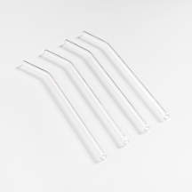 Clear Glass Straws, Set of 4 + Reviews | Crate & Barrel