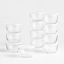 Clear Glass Bowl with Lid Set of 12 + Reviews | Crate & Barrel