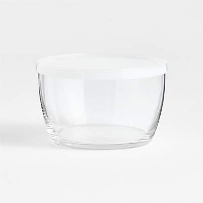 Clear Glass Bowl with Lid