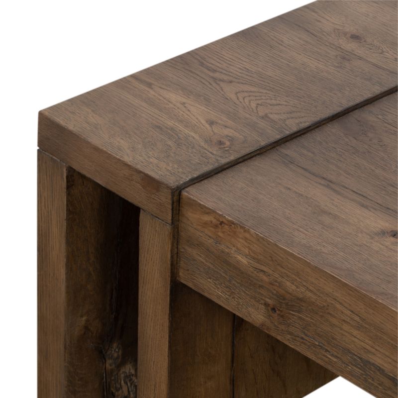 Cleave Brown Oak Wood 60" Rectangular Coffee Table