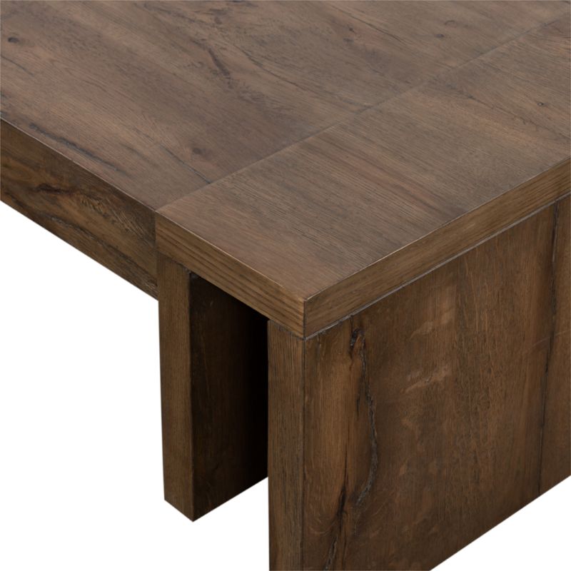 Cleave Brown Oak Wood 60" Rectangular Coffee Table