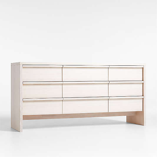 Clemente Whitewashed Ash 9-Drawer Dresser