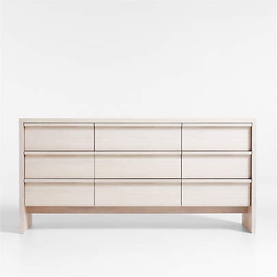 Clemente Whitewashed Ash 9-Drawer Dresser