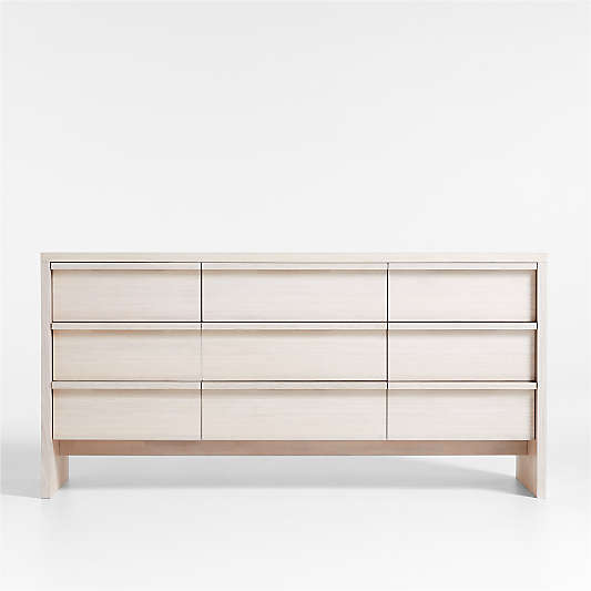 Clemente Whitewashed Ash 9-Drawer Dresser