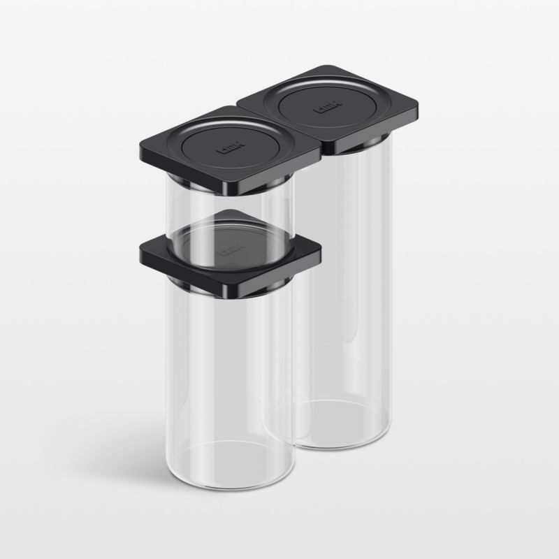 Cliik Home Black Family Pack Press Glass Canisters - image 1 of 2