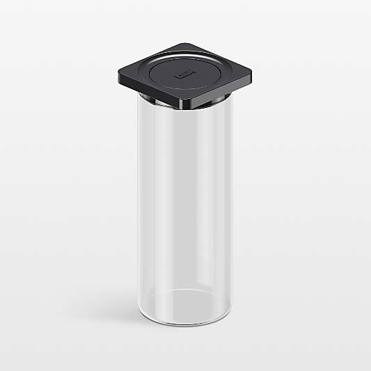 Cliik Home Large Black Press Glass Canister
