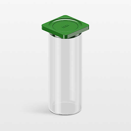 cliik Large Green Press Glass Canister