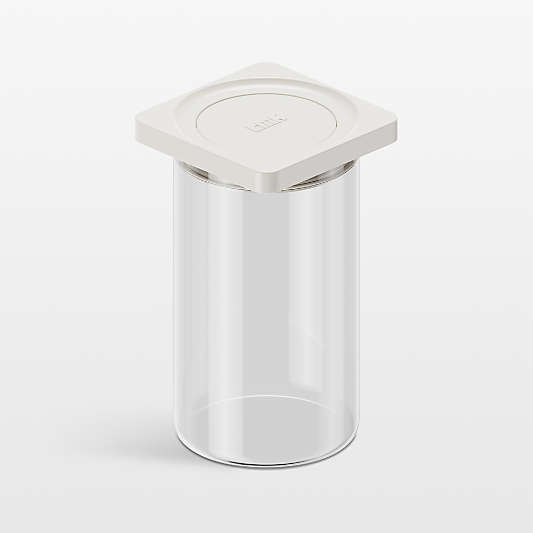 cliik Medium Cream Press Glass Canister
