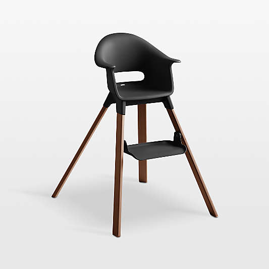Stokke® Clikk Black/Warm Brown Baby High Chair with Adjustable Footrest