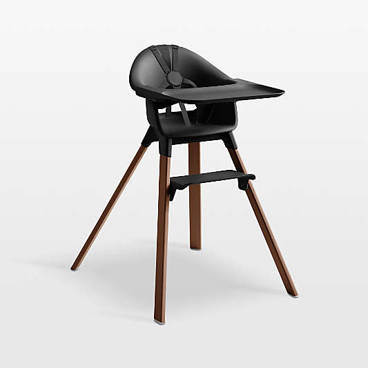 Stokke® Clikk Black/Warm Brown Baby High Chair with Adjustable Footrest