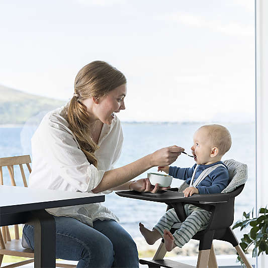 Stokke Clikk Black/Natural Baby High Chair with Adjustable Footrest