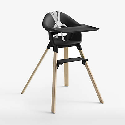 Stokke Clikk Black/Natural Baby High Chair with Adjustable Footrest