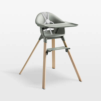 Stokke® Clikk Glacier Green High Chair with Adjustable Footrest