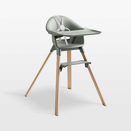 Stokke® Clikk Glacier Green High Chair with Adjustable Footrest
