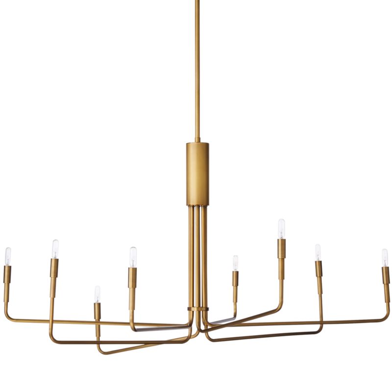 Clive Large Brass Chandelier Light + Reviews | Crate & Barrel Canada