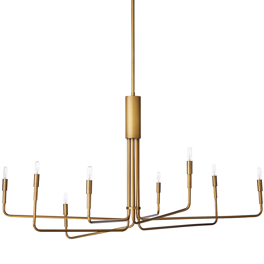 Crate&Barrel Clive 8-Arm Brass Chandelier