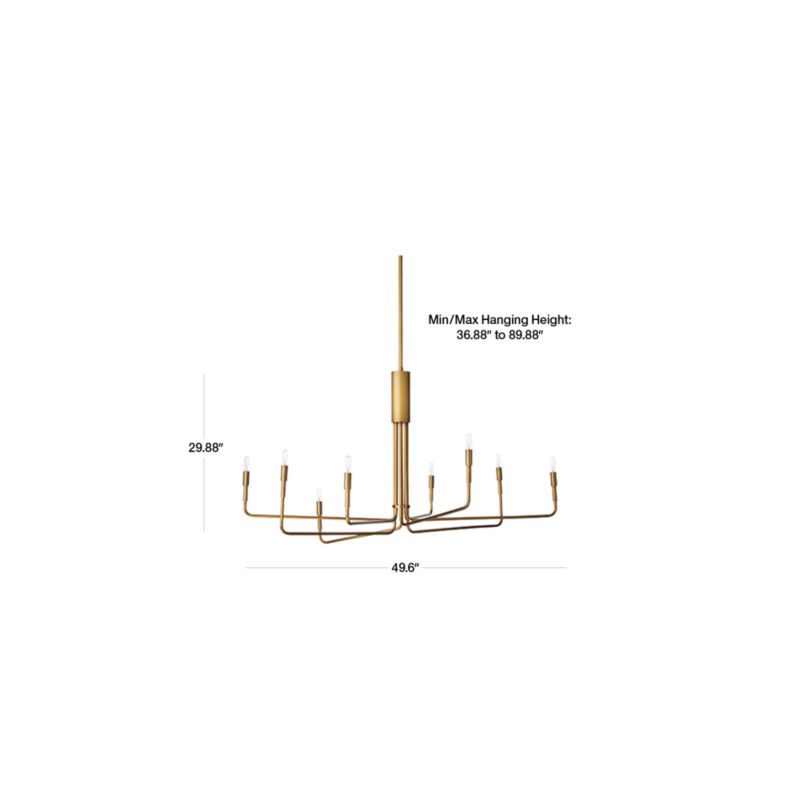 Clive Large Brass Chandelier Light + Reviews | Crate & Barrel