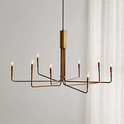 View Clive 8-Arm Brass Chandelier Light details