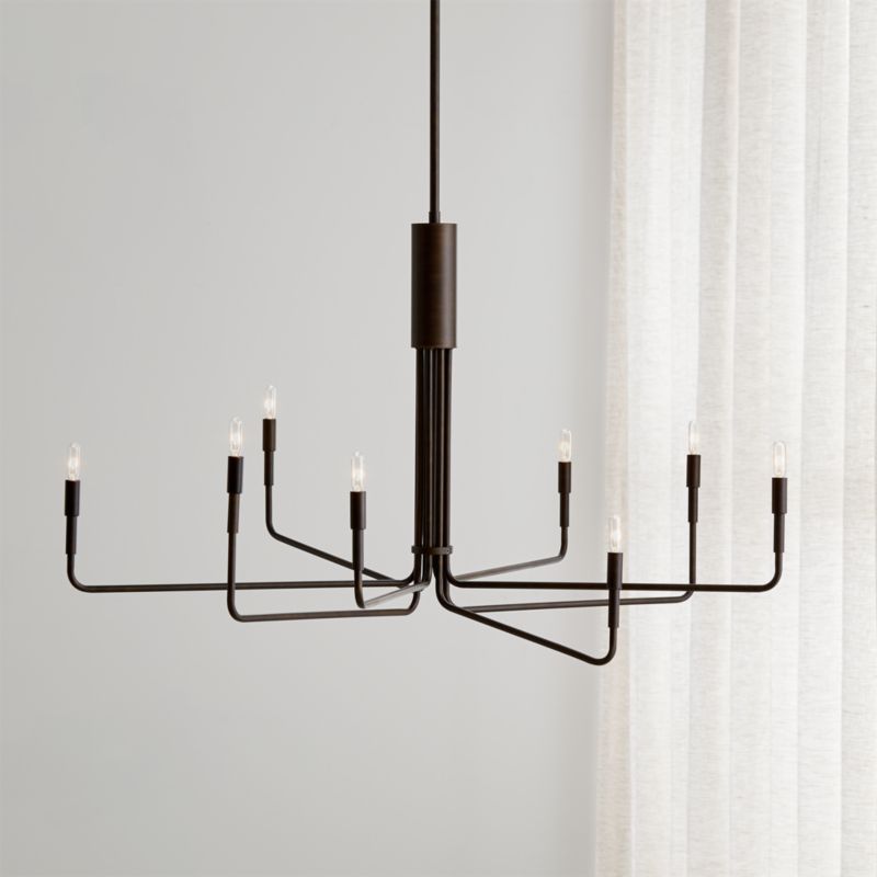 Clive -Arm Bronze Chandelier Light