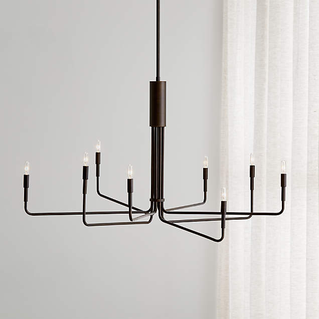 Oakton Bronze Chandelier Light + Reviews Crate & Barrel