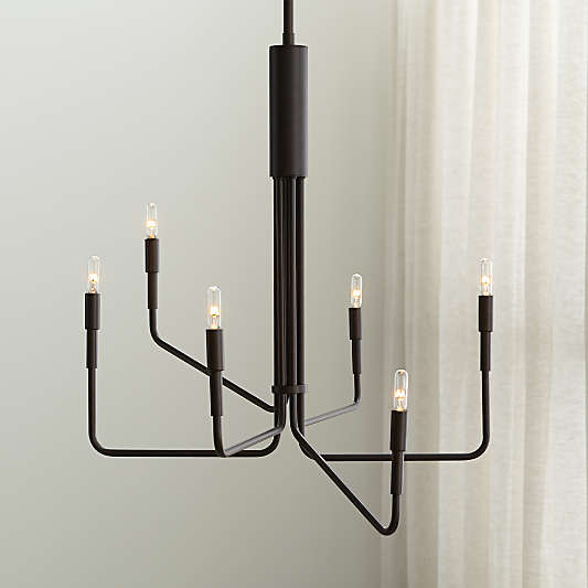 Clive 6-Arm Bronze Chandelier Light