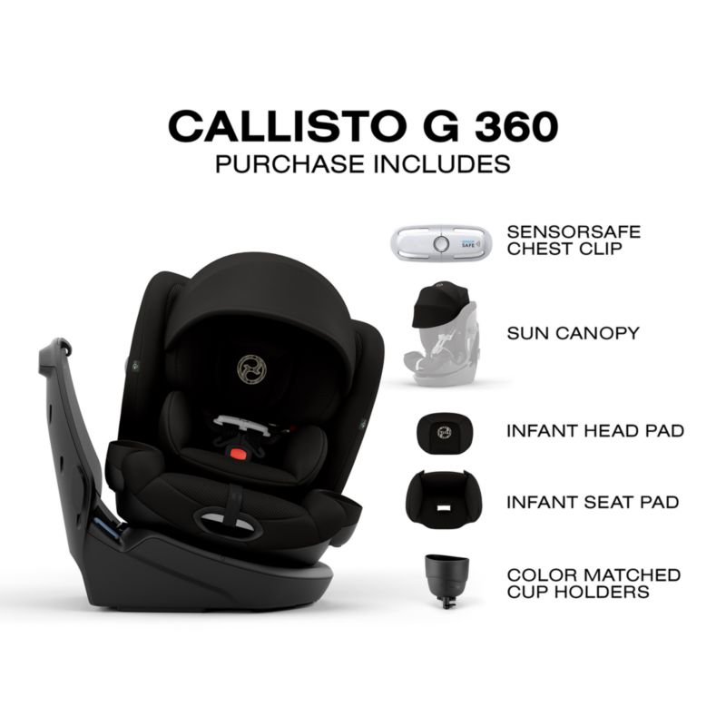 Cybex Callisto G 360 Nightfall Black Rotating All-in-One Convertible Baby Car Seat - image 6 of 7