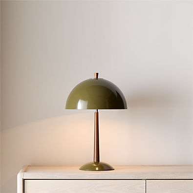 View Clem Light Green Metal Table Lamp 19.68" details