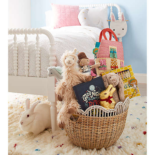 Wicker Cloud Floor Storage Basket