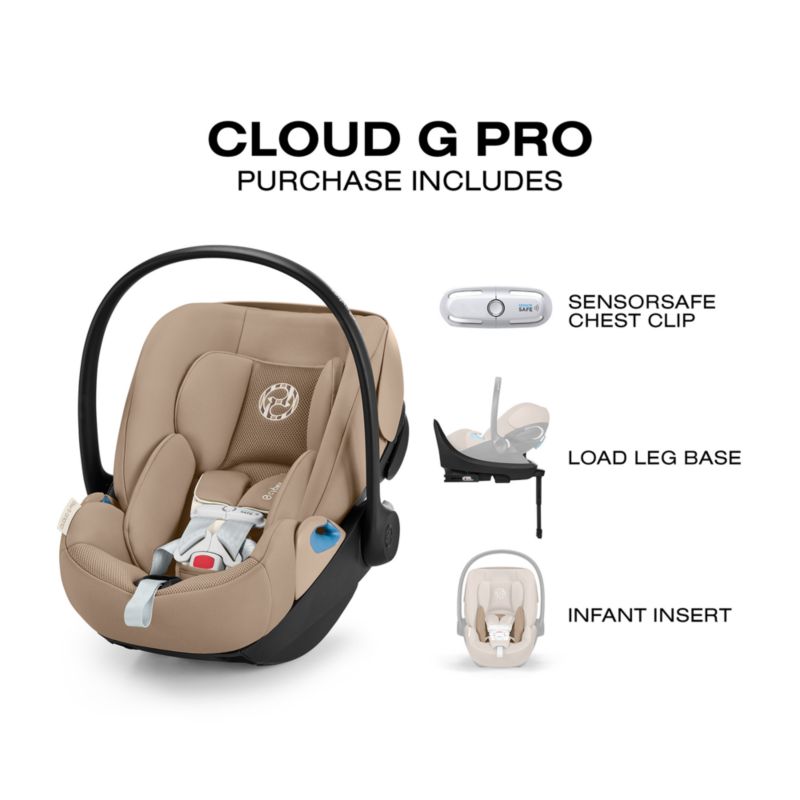 Cybex Cloud G Pro Almond Beige Comfort Extend Infant Car Seat - image 8 of 10