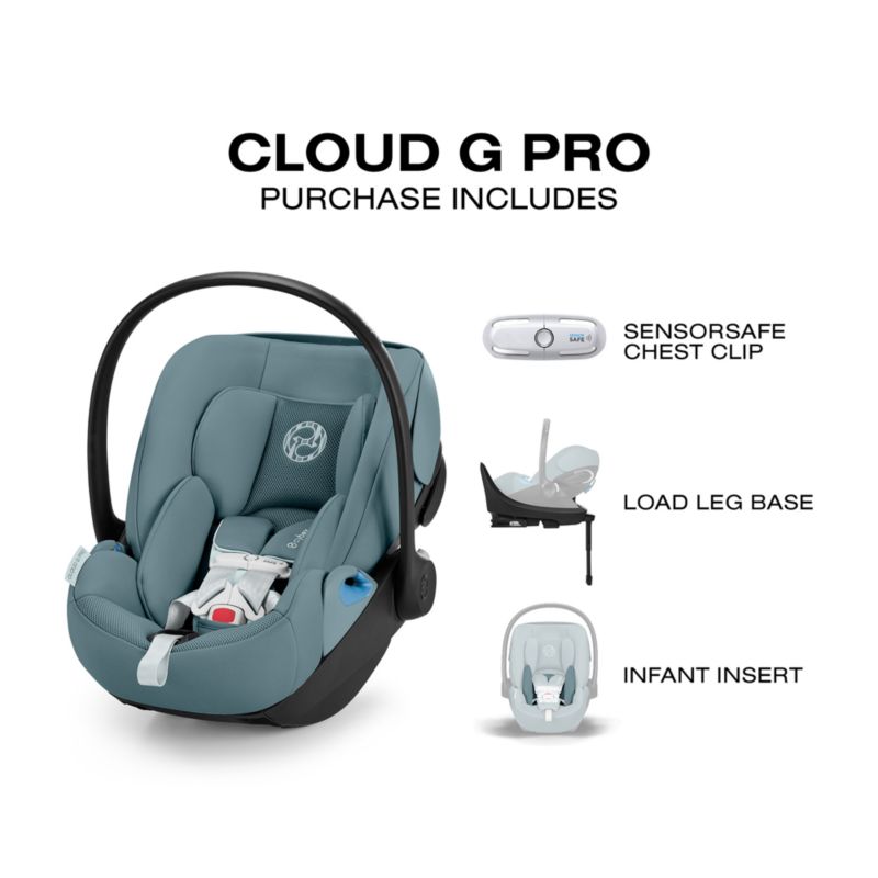Cybex Cloud G Pro Stormy Blue Comfort Extend Infant Car Seat - image 8 of 10